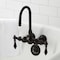 Kingston Brass CA1T5 3-3/8" Tub Wall Mount Clawfoot Tub Faucet, Oil Rubbed Bronze CA1T5 - alternate 6